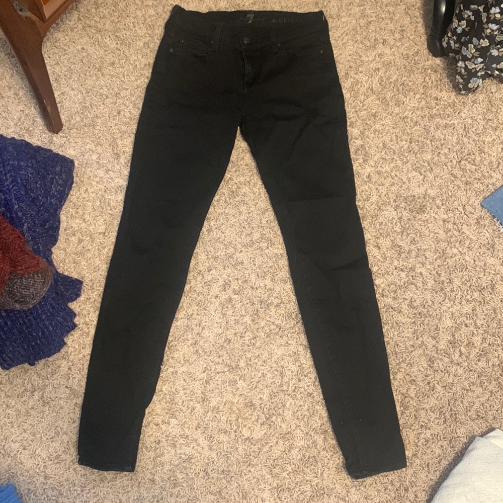 7 for all mankind skinny jeans - black